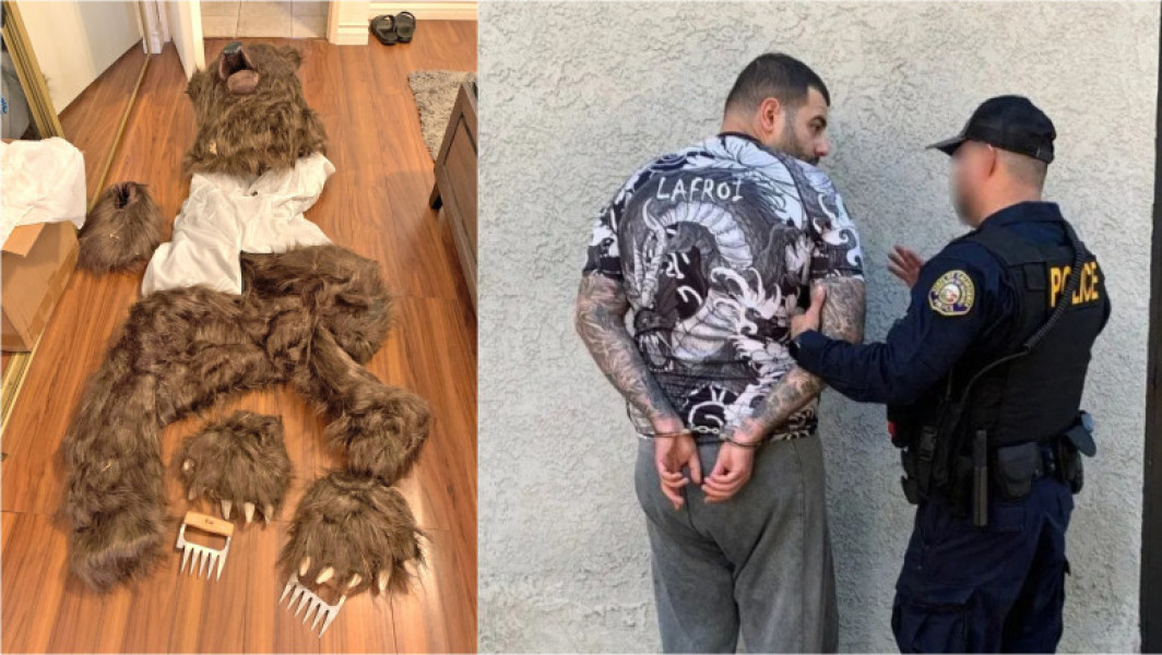 Patru persoane arestate în California pentru înșelăciune în asigurări cu un „urs” mascat