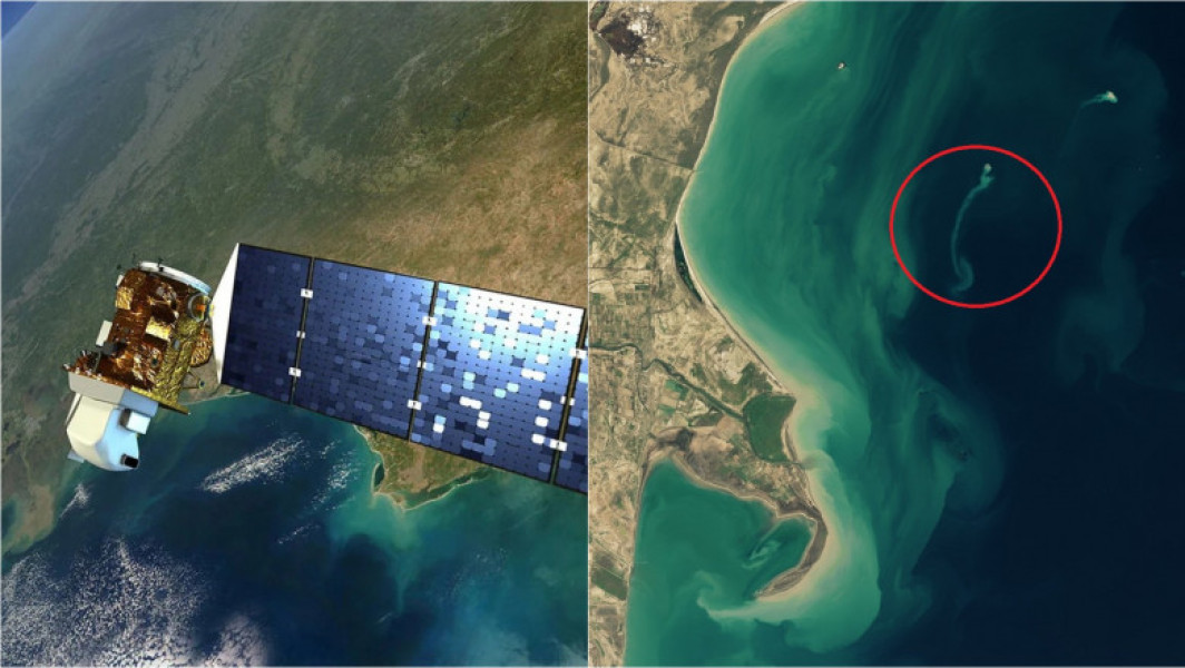 NASA a surprins o "insulă fantomă" în Marea Caspică