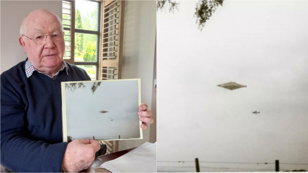 Un incident misterios în Calvine: Fotografii cu un obiect zburător în formă de diamant