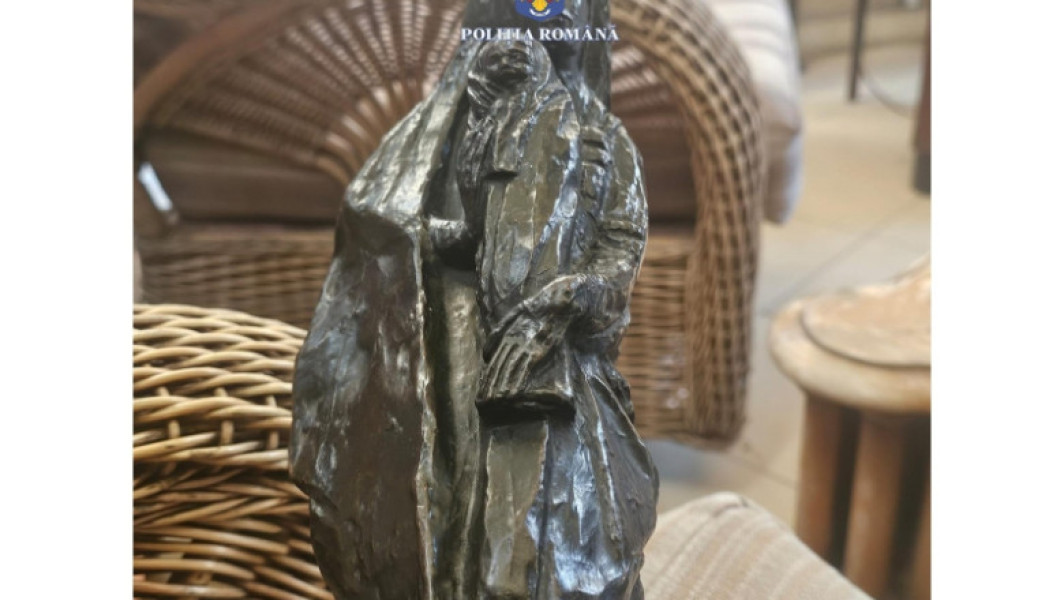 Statueta din bronz furată din Franța a fost descoperită în România