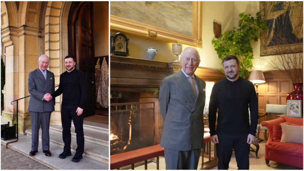 Regele Charles l-a primit pe Zelenski la Sandringham, un semn de solidaritate