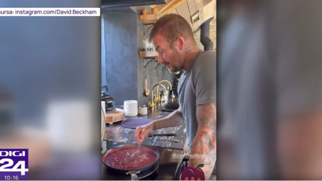 David Beckham a făcut gem de prune din recolta proprie în grădină
