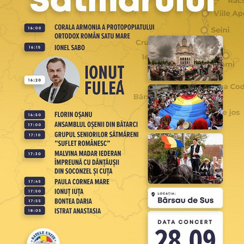 Sărbătoarea „Satele Unite ale Sătmarului” aduce un spectacol de folclor autentic