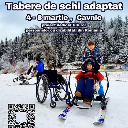 Tabără de schi pentru persoanele cu dizabilități, cu Ana Maria Brânză la Cavnic